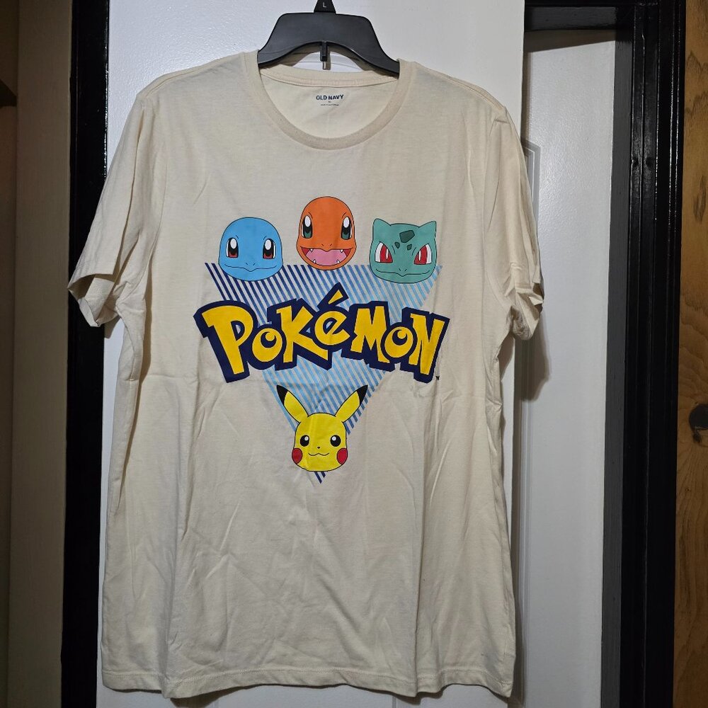 Old Navy Cream T-Shirt W Pokémon Graphic Size XL